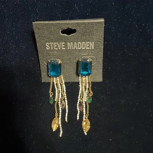 Steve Madden Earrings Colorful Dangle Bling Earrings Sold Out in Stores 🆕 💎 - Picture 5 of 11